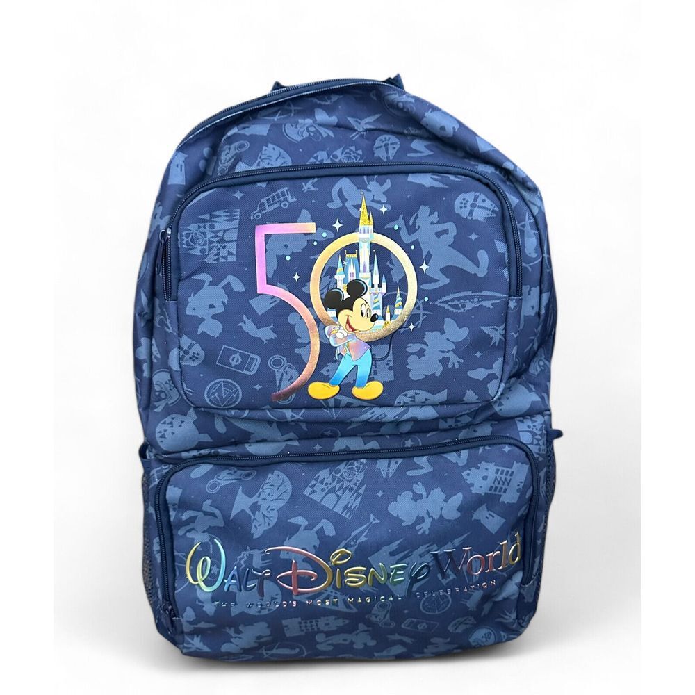 Walt Disney World Parks 50th Anniversary Mickey Mouse Backpack Cooler‎ Full Size